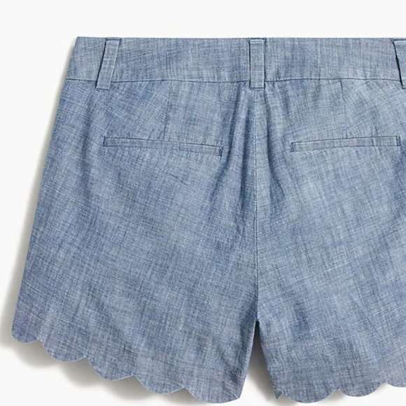 J.Crew Chambray short with scalloped hem/SIZE 6 - Picture 4 of 4